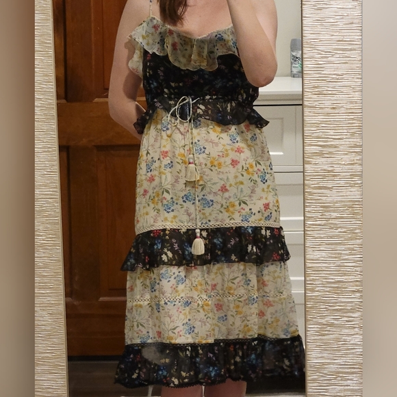 Anthropologie Love Sam floral spaghetti strap dress Small - Picture 5 of 9